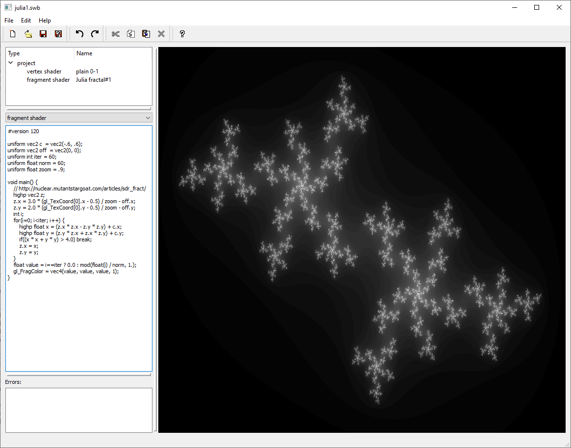 Main ShaderWB window.